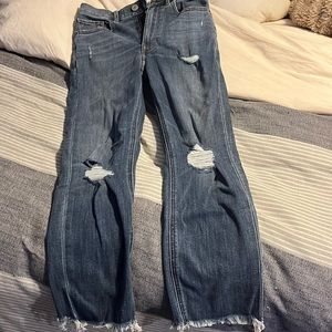 Blue ripped jeans from Express